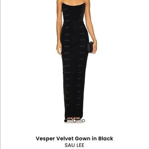 SAU LEE black velvet dress Vesper or Amora